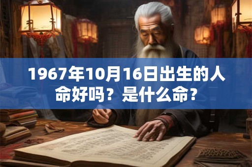 1967年10月16日出生的人命好吗？是什么命？