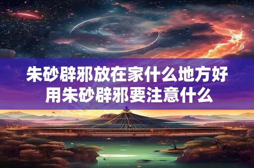 朱砂辟邪放在家什么地方好 用朱砂辟邪要注意什么