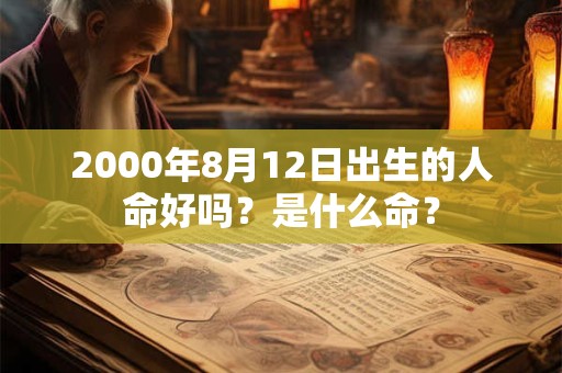 2000年8月12日出生的人命好吗？是什么命？