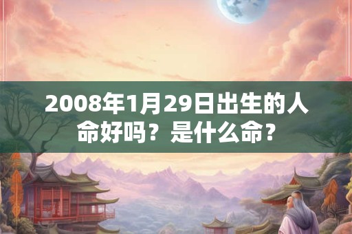 2008年1月29日出生的人命好吗？是什么命？