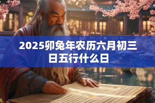 2025卯兔年农历六月初三日五行什么日