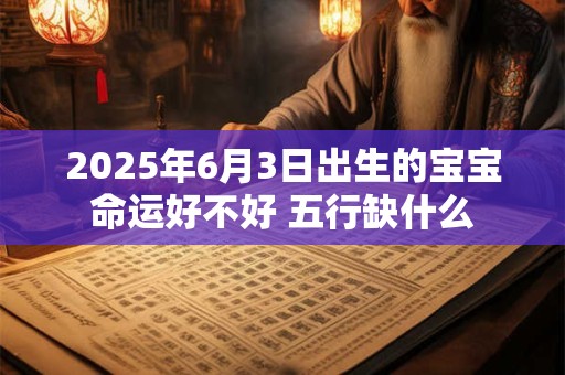2026年6月3日出生的宝宝命运好不好 五行缺什么