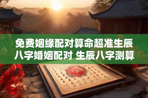 免费姻缘配对算命超准生辰八字婚姻配对 生辰八字测算结婚吉日