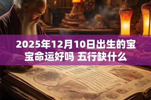 2025年12月10日出生的宝宝命运好吗 五行缺什么