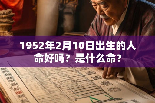 1952年2月10日出生的人命好吗？是什么命？