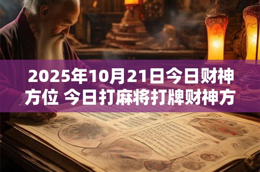 2025年10月21日今日财神方位 今日打麻将打牌财神方位！