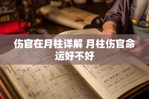 详细阅读:伤官在月柱详解 月柱伤官命运好不好 伤官在月柱详解 月柱伤官命运好不好