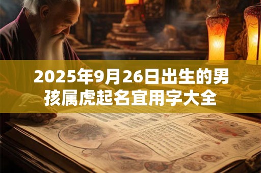 2025年9月26日出生的男孩属虎起名宜用字大全