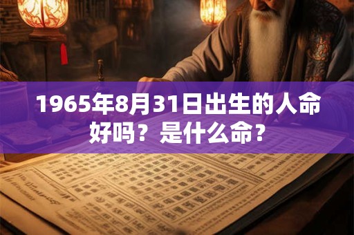 1965年8月31日出生的人命好吗？是什么命？