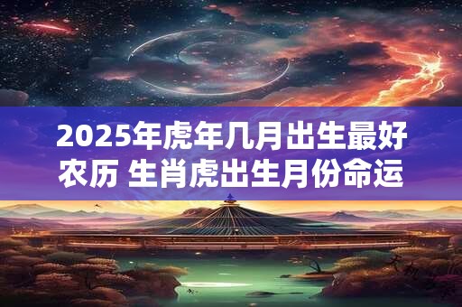 2025年虎年几月出生最好农历 生肖虎出生月份命运