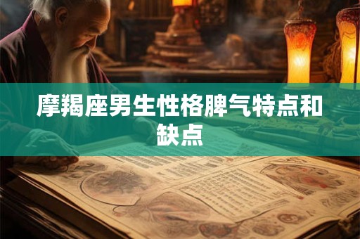 摩羯座男生性格脾气特点和缺点
