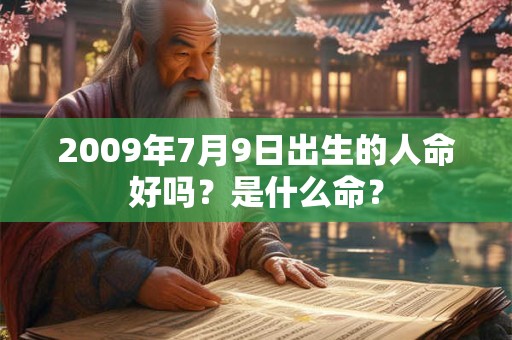 2009年7月9日出生的人命好吗？是什么命？