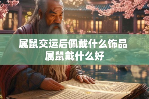 属鼠交运后佩戴什么饰品 属鼠戴什么好