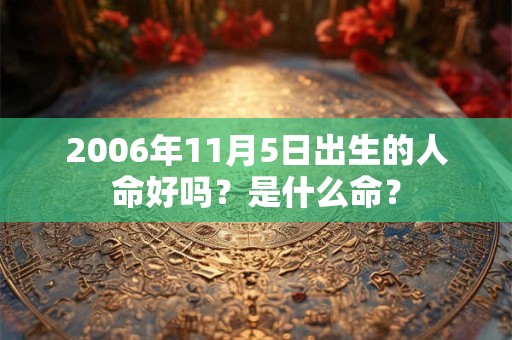 2006年11月5日出生的人命好吗？是什么命？