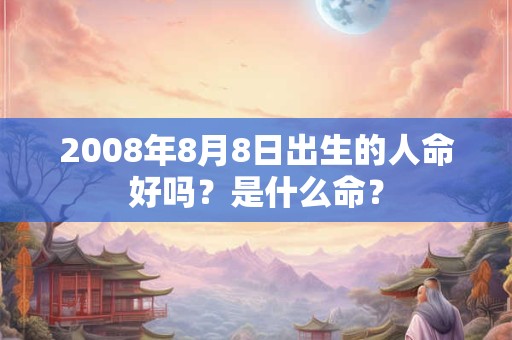 2008年8月8日出生的人命好吗？是什么命？
