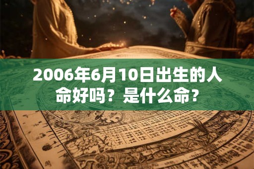 2006年6月10日出生的人命好吗？是什么命？