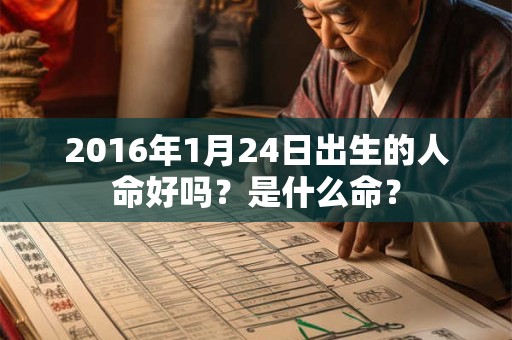 2016年1月24日出生的人命好吗？是什么命？