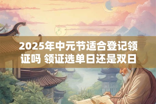 2025年中元节适合登记领证吗 领证选单日还是双日
