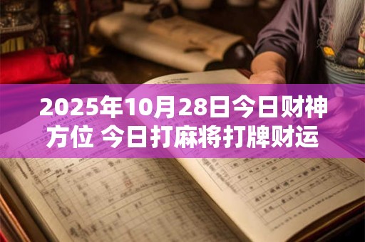 2025年10月28日今日财神方位 今日打麻将打牌财运方位！
