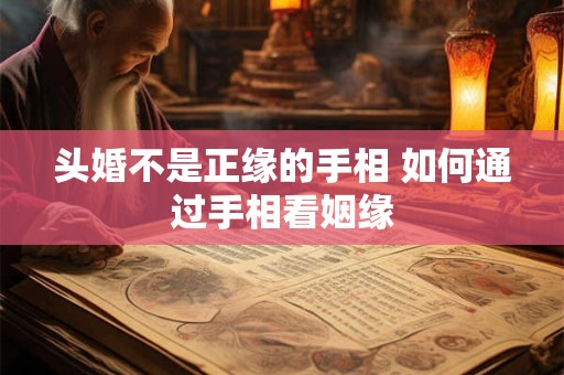头婚不是正缘的手相 如何通过手相看姻缘