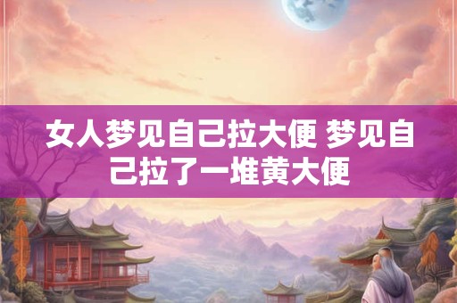 女人梦见自己拉大便 梦见自己拉了一堆黄大便
