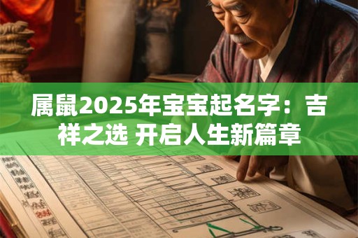 属鼠2025年宝宝起名字：吉祥之选 开启人生新篇章