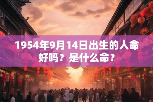 1954年9月14日出生的人命好吗？是什么命？