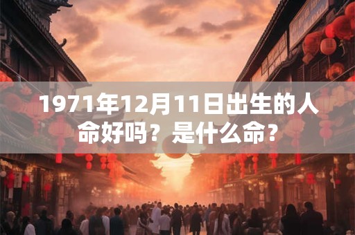 1971年12月11日出生的人命好吗？是什么命？