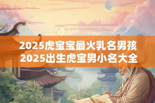 2025虎宝宝最火乳名男孩 2025出生虎宝男小名大全