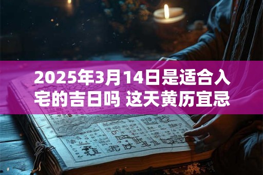 2025年3月14日是适合入宅的吉日吗 这天黄历宜忌