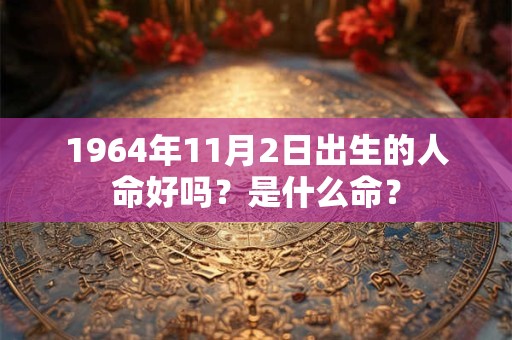 1964年11月2日出生的人命好吗？是什么命？