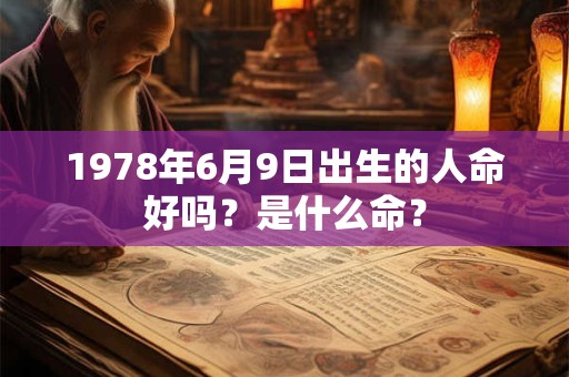 1978年6月9日出生的人命好吗？是什么命？
