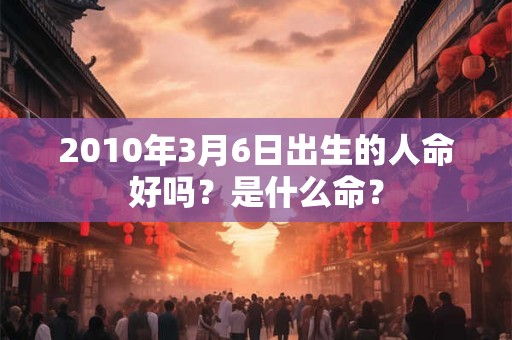 2010年3月6日出生的人命好吗？是什么命？