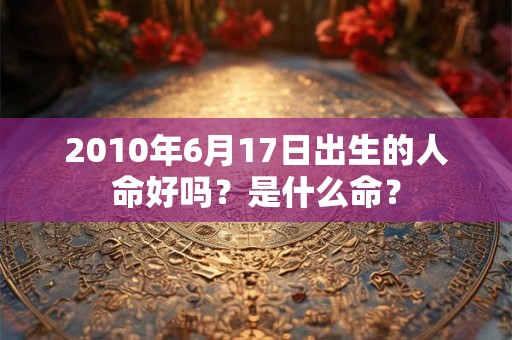 2010年6月17日出生的人命好吗？是什么命？