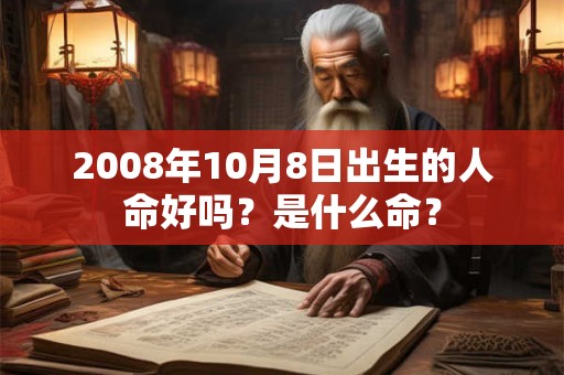 2008年10月8日出生的人命好吗？是什么命？