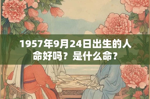 1957年9月24日出生的人命好吗？是什么命？