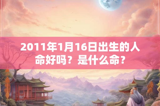 2011年1月16日出生的人命好吗？是什么命？