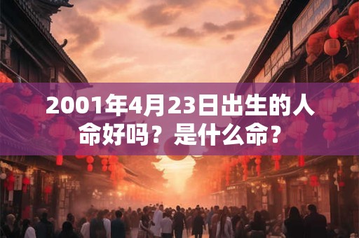 2001年4月23日出生的人命好吗？是什么命？