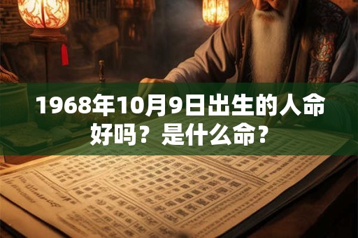 1968年10月9日出生的人命好吗？是什么命？