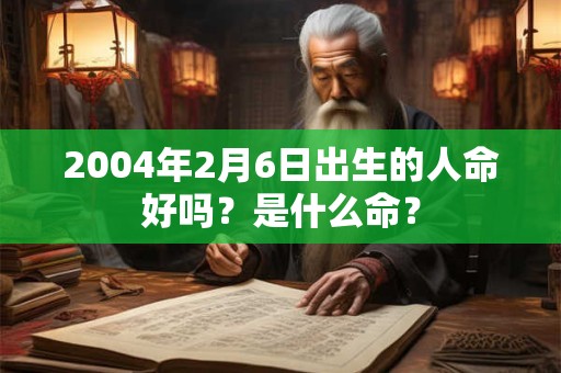 2004年2月6日出生的人命好吗？是什么命？