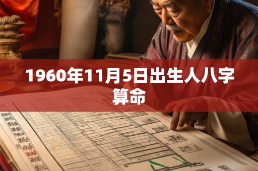 1960年11月5日出生人八字算命