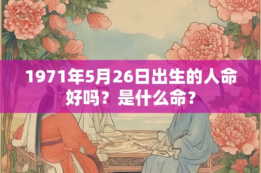 1971年5月26日出生的人命好吗？是什么命？