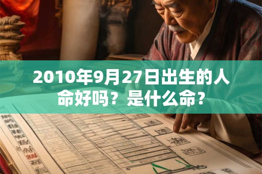 2010年9月27日出生的人命好吗？是什么命？