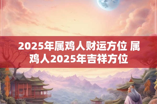 2025年属鸡人财运方位 属鸡人2025年吉祥方位