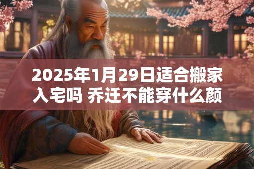 2025年1月29日适合搬家入宅吗 乔迁不能穿什么颜色