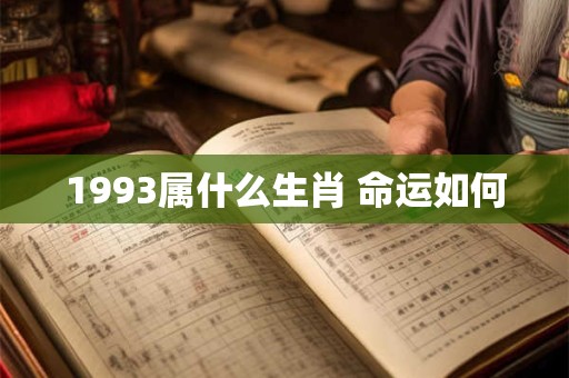 1993属什么生肖 命运如何