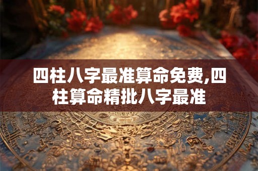 四柱八字最准算命免费,四柱算命精批八字最准