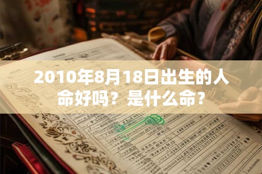 2010年8月18日出生的人命好吗？是什么命？