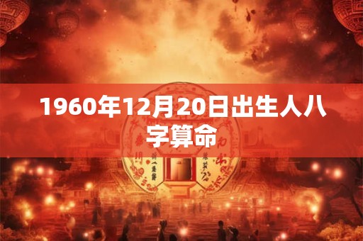 1960年12月20日出生人八字算命