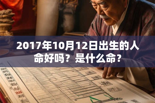 2017年10月12日出生的人命好吗？是什么命？